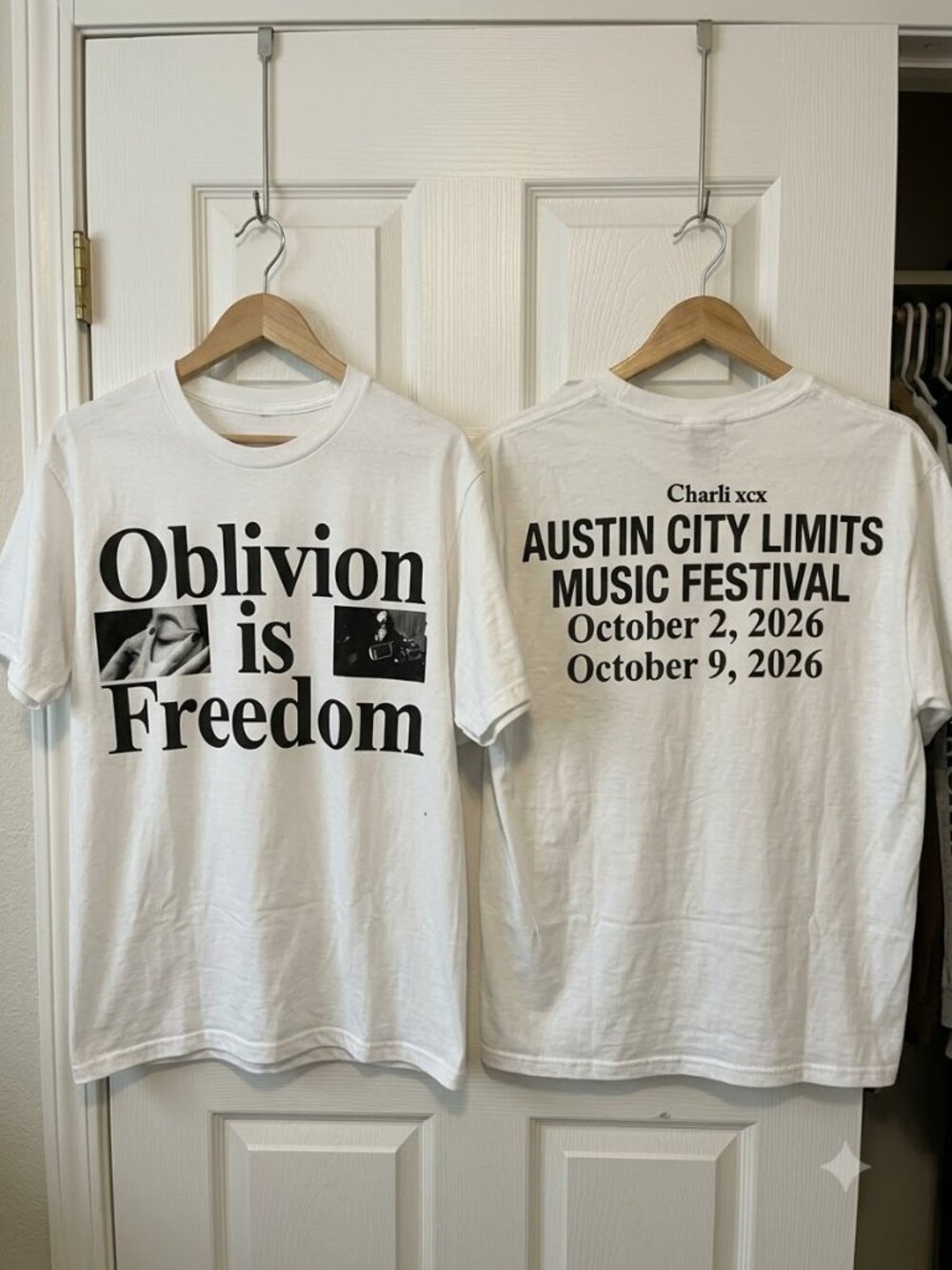 Charli XCX "Oblivion is Freedom" t-shirt